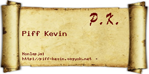 Piff Kevin névjegykártya